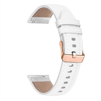 Horlogeband voor Garmin Venu / Sq / Sq 2 / 2 Plus , 20 mm band van echt rundleer met roségouden gesp