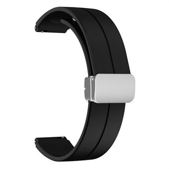 Voor Keep B4 / Huawei Watch Fit Mini horlogeband 16 mm siliconen polsband, zilveren vouwgesp