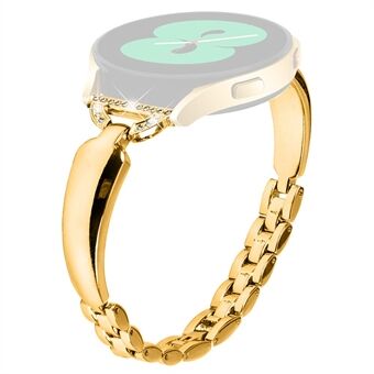 20 mm horlogeband voor Samsung Galaxy Watch 6 40 mm 44 mm, D-vormige strass decor koperen armband