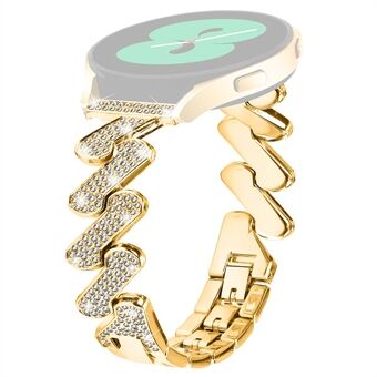 Voor Samsung Galaxy Watch4 40 / 44mm / Watch 5 40 / 44mm / Watch4 Classic 42 / 46mm Strass 20mm metalen horlogeband