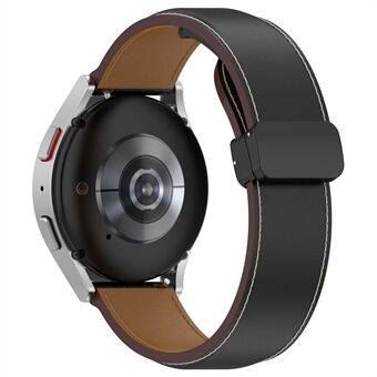 Horlogebandje voor Samsung Galaxy Watch3 45 mm / horloge 46 mm / Huawei Watch 4, 22 mm echte koeienleren band met vouwgesp