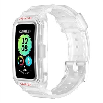 Voor Huawei Band 6/7/8 TPU horlogeband + harde pc-beschermhoes Smartwatch-bandbeschermer