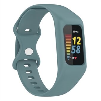 Sportband voor Fitbit Charge 3/4/5, vervangende band van zachte siliconen polsband met hoesje