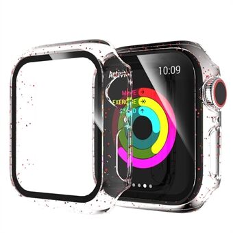 Sprankelend PC Frame Geïntegreerde Gehard Glas Screen Protector Smart Watch Case voor Apple Watch Series 3/2/1 42mm