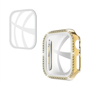 Strass decor gehard glas + pc rondom beschermende horlogekast voor Apple Watch Series 3/2/1 38 mm