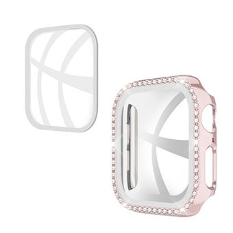 Strass Decor Gehard Glas + PC Allround Beschermende Horloge Cover voor Apple Watch Series 3/2/1 42mm