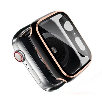 Eendelige gecoate harde pc-hoes met gehard glazen schermbeschermer voor Apple Watch Series 3/2/1 38 mm