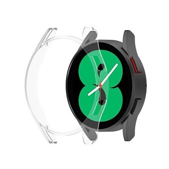 Robuuste pc-behuizing, uitgehold frame voor een halve verpakking Heldere beschermhoes voor Samsung Galaxy Watch4 40 mm - transparant wit