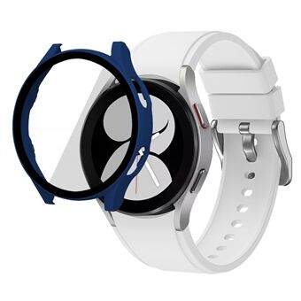 Rondom met rubber beklede harde pc-cover met aanraakgevoelige schermbeschermer van gehard glas voor Samsung Galaxy Watch4 44 mm