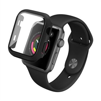 IMAK Algehele beschermende harde pc-hoes met HD-schermbeschermer van gehard glas voor Apple Watch Series 3/2/1 42 mm