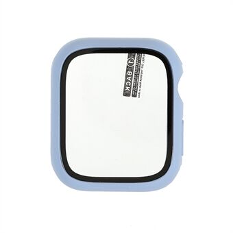 Met rubber beklede matte afwerking Volledige bescherming harde pc-hoes met gehard glazen schermbeschermer voor Apple Watch Series 7 45 mm