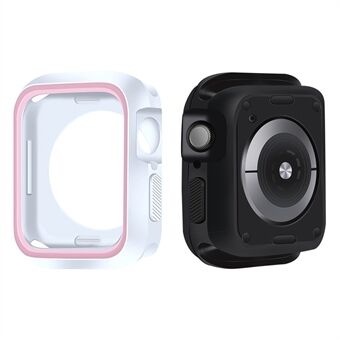 Tweekleurige Smart Watch Case Zachte siliconen beschermhoes voor Apple Watch Series 6/5/4 / SE 44 mm
