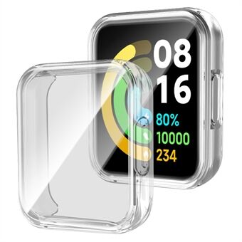 Full Cover Transparant TPU Smart Watch-beschermhoes met TPU-schermbeschermer voor Xiaomi Redmi Watch 2 - transparant