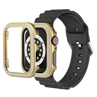 Zinklegering + Strass Decor Horloge Beschermhoes Cover voor Apple Watch SE / Series 6/5/4 40 mm