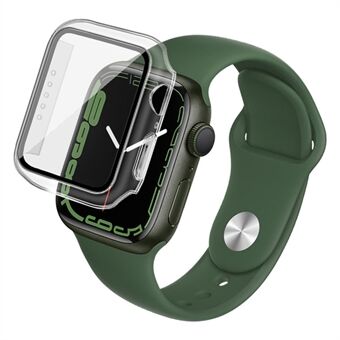 IMAK Valbestendige harde pc-hoes met slijtvaste HD-film van gehard glas voor Apple Watch Series 7 41 mm