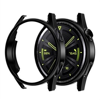 Krasbestendige, gegalvaniseerde, gematteerde behuizing met schermbeschermfolie van gehard glas voor Huawei Watch GT 3 46 mm