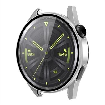 ENKAY voor Huawei Watch GT 3 46mm 9H Screenprotector van gehard glas, mat rubber gecoate harde pc-horlogekast