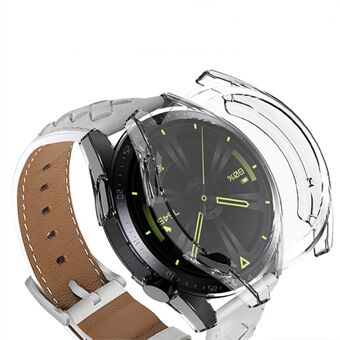 Voor Huawei Watch GT 3 46 mm doorzichtige volledige cover zachte TPU gegalvaniseerde horloge beschermhoes: