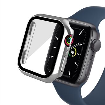 PC Watch Case voor Apple Watch Series 7 45 mm, goed beschermde gegalvaniseerde klokafdekking met gehard glazen schermbeschermer