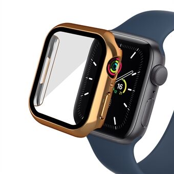 PC Watch Case voor Apple Watch Series 7 45 mm, goed beschermde gegalvaniseerde klokafdekking met gehard glazen schermbeschermer