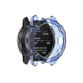 Voor Garmin Fenix 6/6 Pro Transparante TPU Anti-drop horlogeframe beschermhoes