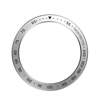 Horlogering voor Samsung Galaxy Watch 5 40 mm, metalen frame Ring Bezel Case Beschermhoes Smartwatch-accessoire (Type E) - Zilveren Ring Zwarte letters