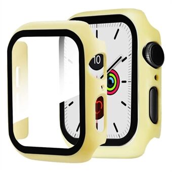 PC met mat frame + gehard glas beschermt de horlogekast voor Apple Watch Series 4 40 mm
