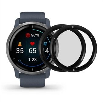 2 stks/pak PMMA horloge beschermer volledig scherm beschermfolie voor Garmin Venu 2.