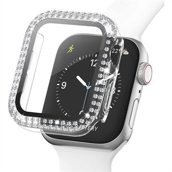 Shiny strass beschermhoes met gehard glasfilm voor Apple Watch Series 3/2/1 38 mm