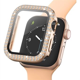 Strass Gehard Glas Film Smart Watch Case Cover voor Apple Watch Series 3/2/1 42mm