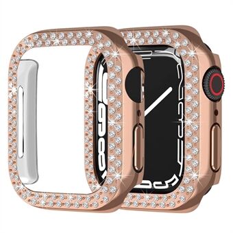 Strass Decor Krasbestendige PC Edge voor Apple Watch Series 7 45 mm