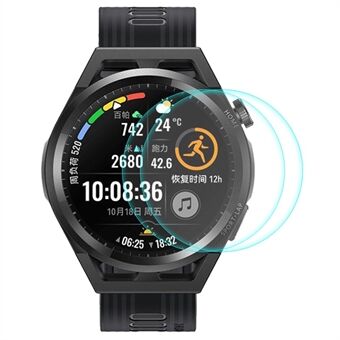 ENKAY 2 stks/pak 0.2 mm HD Transparant 9H Hardheid 2.15D Arc Edge Scratch Gehard Glas Film voor Huawei Horloge GT Runner 46 mm