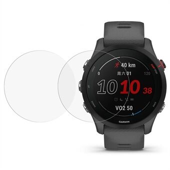 Voor Garmin Forerunner 255 2 stks/pak 2.5D Arc Edge Anti- Scratch HD Gehard Glas Beschermfolie Smart Horloge Screen Protector