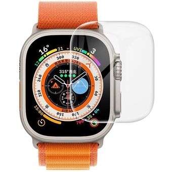 IMAK 2 stks / set Hydrogel Film III voor Apple Watch Ultra 49 mm, volledige dekking gebogen schermbeschermer Anti- Scratch TPU horlogeschermfilm