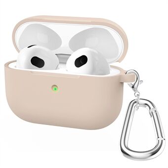 Siliconen beschermende oortelefoonhoes met karabijnhaak voor Apple AirPods 3