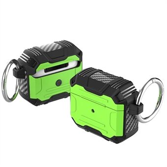 Volledige bescherming Zachte TPU + harde pc-beschermhoes met karabijnhaak voor Apple AirPods 3