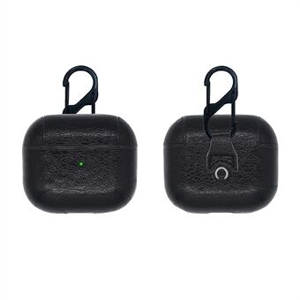 PU lederen pc-koptelefoonhoes Bluetooth-oortelefoonbeschermhoes met ophanghaak voor Apple AirPods 3.