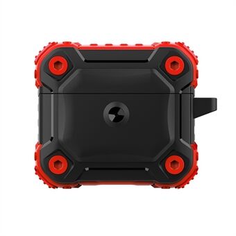 King Chariot Serie Tweekleurige Draagbare TPU Zachte Koptelefoon Cover Cover Drie-beveiligde beschermhoes met sleutelhanger voor AirPods 3