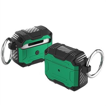 Volledige bescherming PC + TPU Bluetooth-hoofdtelefoon Anti-val Case met karabijnhaak voor Apple AirPods 3