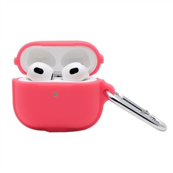 Voor Apple AirPods 3 Cover Cover Draagbare Beschermhoes Oordoppen Zachte Siliconen Protector Met Sleutelhanger: