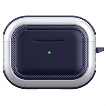 Dual Color Earbuds Case for Apple AirPods Pro, Bluetooth Earphone Charging Box PC + TPU Shell Protective Cover with Hook
