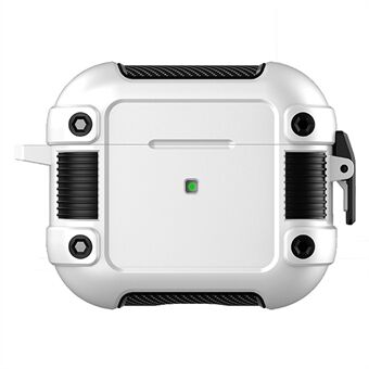 Voor Apple AirPods Pro 2 Lock Gesp Oortelefoon Case Drop-proof PC + TPU Oordopjes Beschermhoes met Karabijnhaak