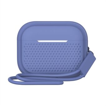 Voor AirPods Pro 2 Siliconen Oortelefoon Case Anti-Fall Anti-stof Oordopjes Bescherming Skin Cover met Riem: