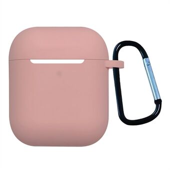 Voor Apple AirPods met oplaadcase (2016) / (2019) / AirPods met draadloze oplaadcase (2019) Schokbestendige hoes Bluetooth-oordopjesbeschermer 2,5 mm verdikte siliconen hoes met gesp