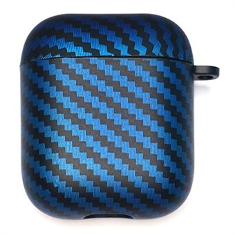 Voor AirPods met oplaadcase (2016) / (2019) / AirPods met draadloze oplaadcase (2019) Carbon Fiber TPU-beschermhoes Draadloze oortelefoon Anti-drop Cover