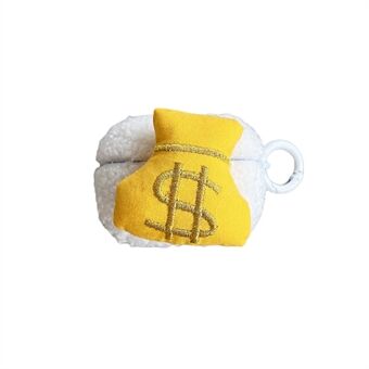 Voor Apple AirPods Pro Cute Money Bag Fluff + TPU Shell, Bluetooth koptelefoon beschermhoes met haak