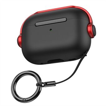 Voor Apple AirPods Pro 2 Anti-drop Oortelefoon Case Headset Stijl Dual-color PC + TPU Oordopjes Cover met Ring Riem