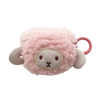 Voor Apple AirPods Pro Cute Sheep Decor Fluff TPU Bluetooth Oortelefoon Cover Anti-drop Oordopjes Case met Ring Gesp