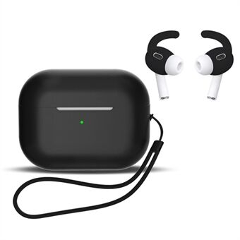 Voor AirPods Pro 2 oortelefoonhoes Volledig beschermende siliconen schokbestendige hoes met riem / oortip