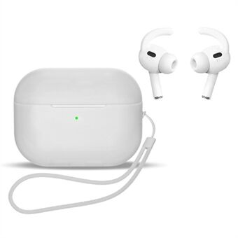 Voor AirPods Pro 2 oortelefoonhoes Volledig beschermende siliconen schokbestendige hoes met riem / oortip